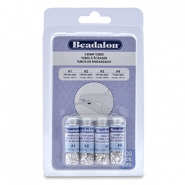 Beadalon Crimp Tube Variety Pack (0.8mm, 1.3mm, 1.5mm, 1.8mm) Silver
