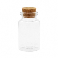 Wish bottle with cork 5x3cm Transparent