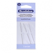 Beadalon Collapsible Eye Needles 6.4mm assorted Silver
