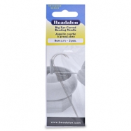 Beadalon big eye curved needle 9cm Silver