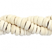 Coconut beads disc 8mm White (natural colour coconut)