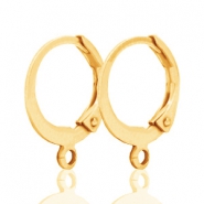 DQ metal earrings 12mm Gold 