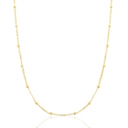 Stainless steel necklaces ball Gold