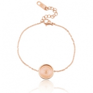 Polaris Steel bracelets for cabochon 12mm Rose Gold