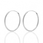925 Silver findings earrings creole 18mm Silver