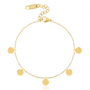 Stainless steel bracelets coins Gold