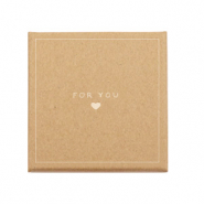 Jewellery (gift) box 'for you &hearts;' Brown