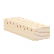 Jewellery display wood for jewellery cards eight rows Natural (natural wood colour)