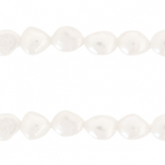 BQ Freshwater pearls nugget oval 10x9mm Natural White