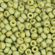 Miyuki seed beads 6/0 Opaque Glazed Frosted Rainbow Olive Green 6-4697