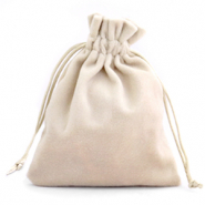 Jewellery Velvet Bag Beige