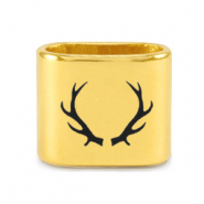 DQ European metal sliders antlers Mix & Match Gold (nickel free)