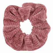 Scrunchie corduroy hair tie Vintage Aubergine Red
