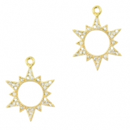 Zirconia charm sun Gold