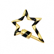 Zirconia clasp lightning Gold-Black