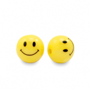 8 mm acrylic beads smiley Yellow