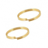 Stainless steel findings split ring 12mm Gold