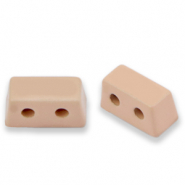 Tile beads rectangle Dusty Rose