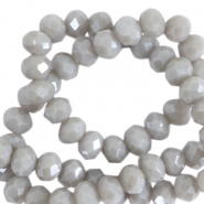 Top faceted beads 6x4mm disc Purple Haze-Pearl Shine Coating