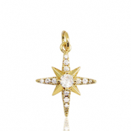 Brass TQ metal charms Star Gold