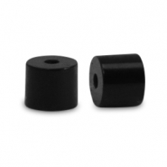 Natural stone beads disc 3x2mm Midnight Black