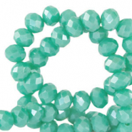 Top faceted beads 3x2mm disc Erin Green-Pearl Shine Coating