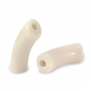 Acrylic beads tube Latte Beige