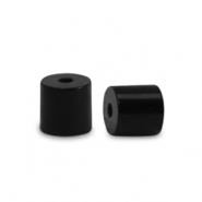 Natural stone beads disc 2x2mm Midnight Black