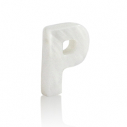 Shell pendants specials letter P White (natural colour)