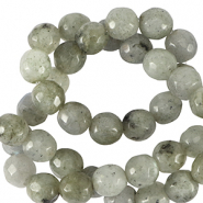 Natural stone beads Labradorite 6mm faceted polished Cliffside Grey