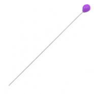 DQ European metal findings headpin 52mm Antique Silver-Purple (nickel free)