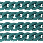 Acrylic chain 29mm matt Petrol Blue