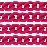 Acrylic chain 29mm matt Magenta Pink