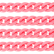 Acrylic chain 22mm shiny Hot Pink