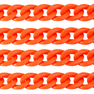 Acrylic chain 22mm shiny Neon Orange