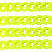 Acrylic chain 22mm shiny Neon Yellow