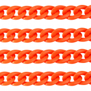 Acrylic chain 18mm shiny Neon Orange