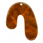 Resin pendants organic Topaz Brown