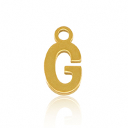 Stainless steel charms initial G Gold