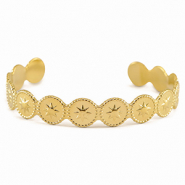 Stainless steel bracelets bangle star Gold