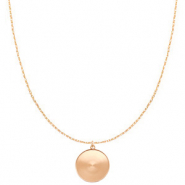 Polaris Steel necklace with setting for 20mm cabochon Rose Gold