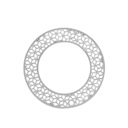 Stainless steel charms bohemian 31mm Silver