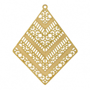 Stainless steel charms bohemian rhombus Gold