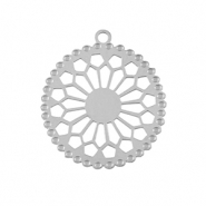 Stainless steel charms bohemian 20mm Silver