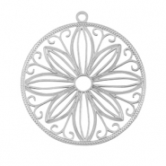 Stainless steel charms bohemian 30mm Silver