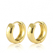 Brass TQ metal earrings creole Gold
