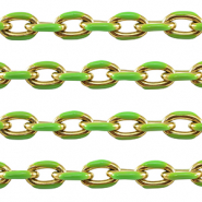 Stainless steel findings belcher chain anchor cable Gold-Green