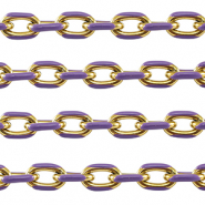 Stainless steel findings belcher chain anchor cable Gold-Purple