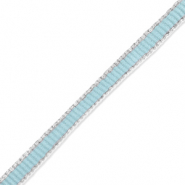 Ribbon Teal Blue-Silver