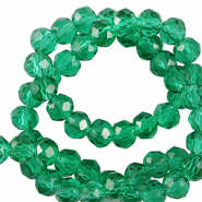 Top faceted beads 3x2mm disc Eden Green